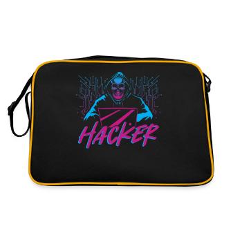 Hacker Hacking Computer Nerd Network Developer - Sac Retro - noir/or - Dos