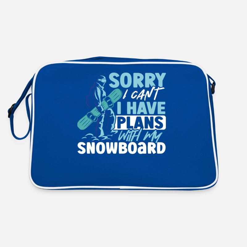 Sorry I Can't I Have Plans With My Snowboard Retro Tasche