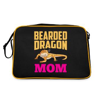 Dragon barbu Maman Animal Barbu Dragon Barbu - Sac Retro - noir/or - Dos