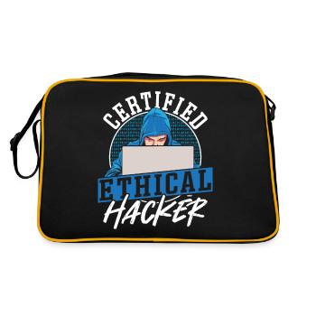 Certified Ethical Hacker Hacking Network Developer - Retro Tasche - Schwarz/Gold - Hinten
