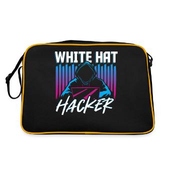White Hat Hacker Piratage Réseau Internet - Sac Retro - noir/or - Dos