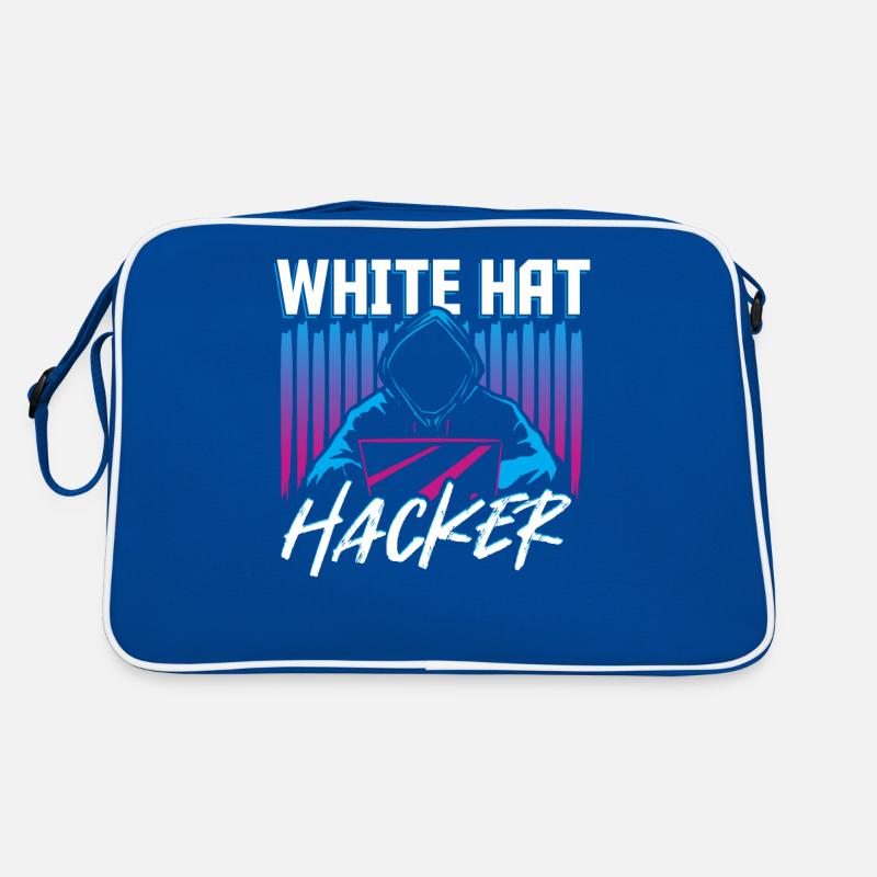 White Hat Hacker Hacking Internet Network Retro Tasche