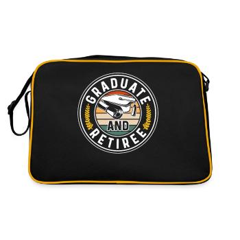 Graduates and pensioners graduated graduation ceremony - Retro Bag - black/gold - Back