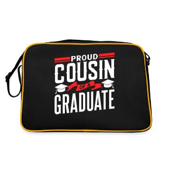 Stolzer Cousin Eines Absolventen Absolvent - Retro Tasche - Schwarz/Gold - Hinten