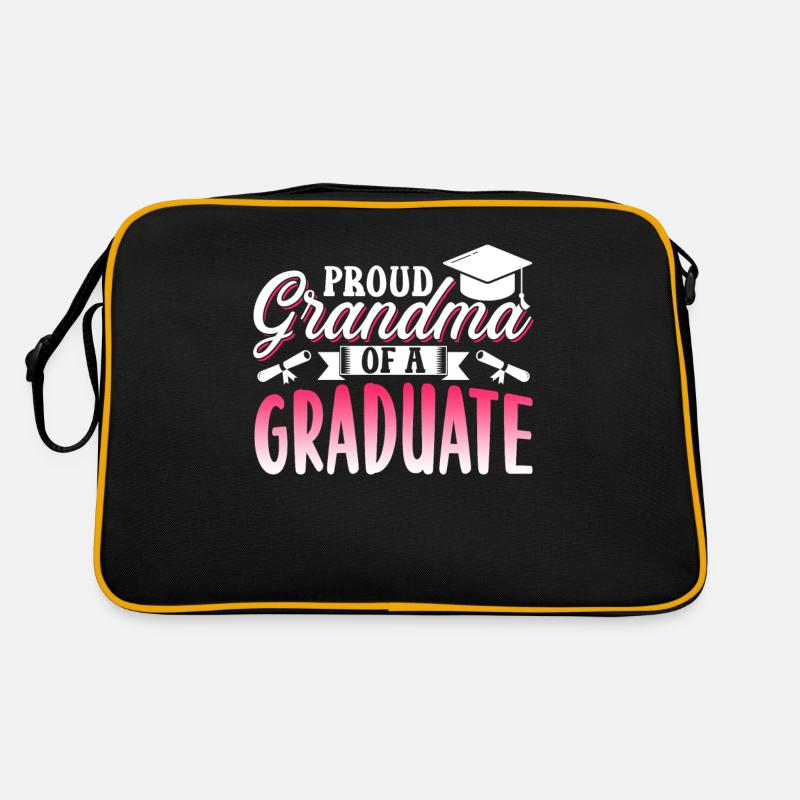 Stolze Großmutter Eines Absolventen Absolvent Retro Tasche