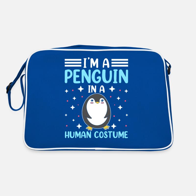 Ich Bin Ein Pinguin In Einem Menschlichen Kostüm Retro Tasche