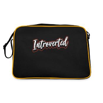 Sarcasme introverti Introverti Timide - Sac Retro - noir/or - Dos