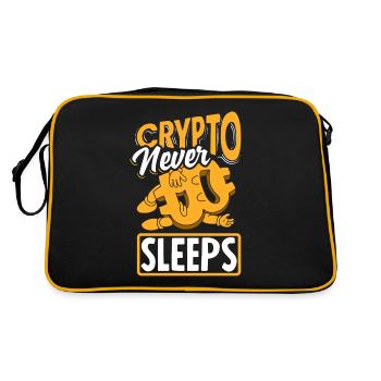 Crypto Never Sleeps Cryptocurrency BTC - Retro Bag - black/gold - Back