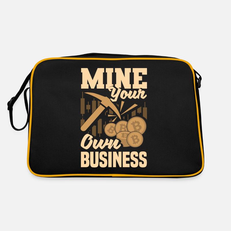 Mine Your Own Business Cryptocurrency Mining BTC - Retro Bag - black/gold