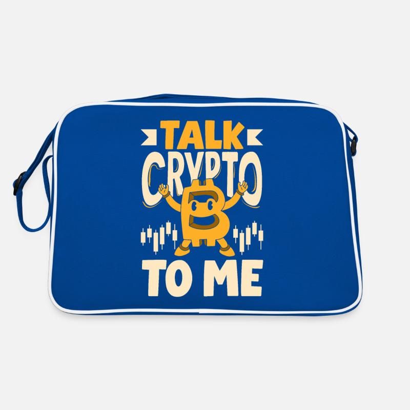 Talk Crypto To Me Cryptocurrency Mining BTC Retro Tasche