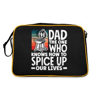 Dad Who Knows How To Spice Up Our Lives Father's - Retro Bag - black/gold - Back
