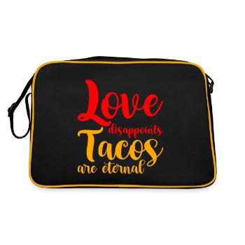 L’amour déçoit, les tacos sont éternels - Sac Retro - noir/or - Dos