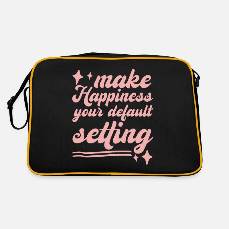 Faites du bonheur votre paramètre par défaut - Sac Retro - noir/or