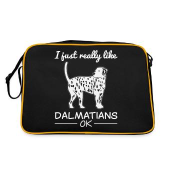 Dalmatian Dog Lovers Citation Cadeau - Sac Retro - noir/or - Dos