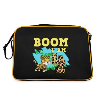 4th birthday Jaguar - Retro Bag - black/gold - Back