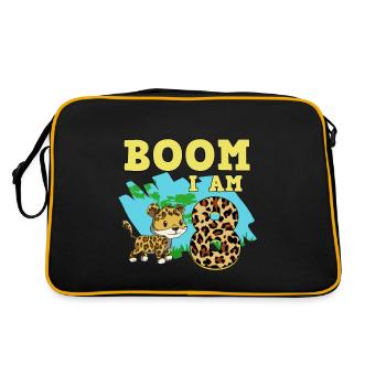 8th birthday Jaguar - Retro Bag - black/gold - Back