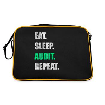 Buchhalter Buchhaltung Beruf - Retro Tasche - Schwarz/Gold - Hinten