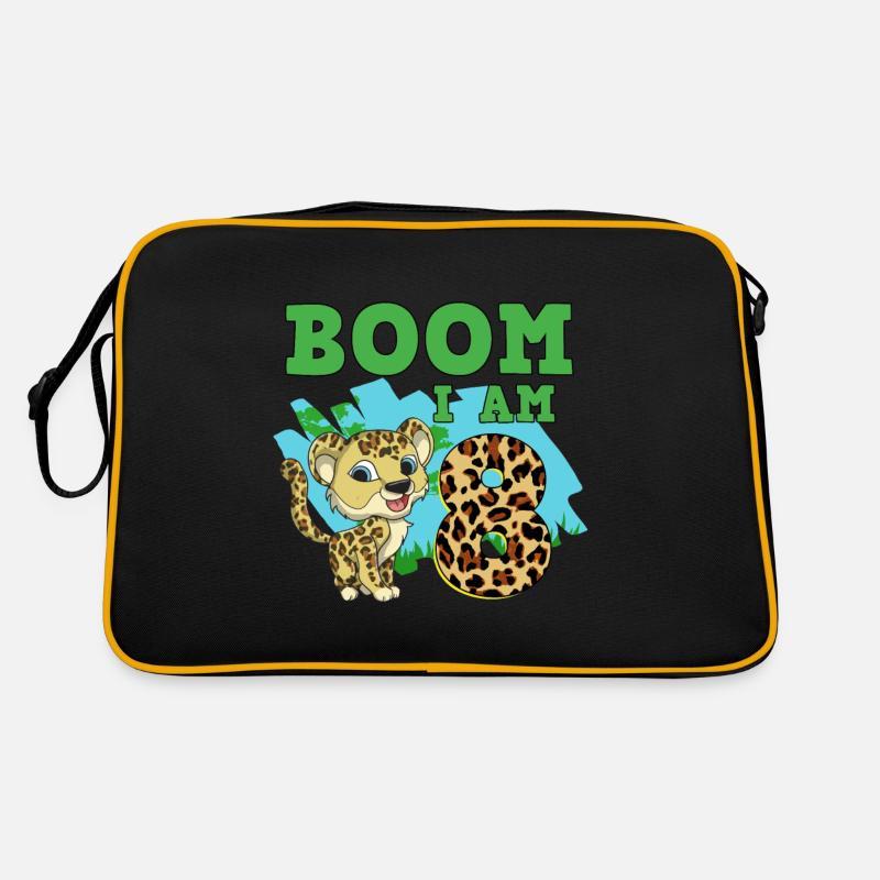 8th Birthday Leopard Retro Bag