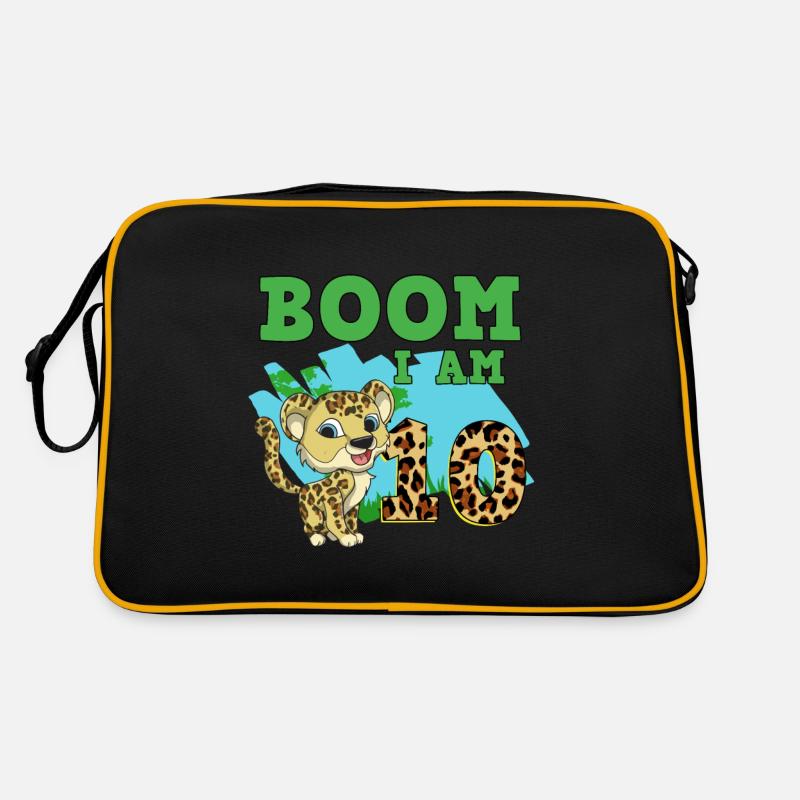 10e verjaardag Leopard Retro-tas