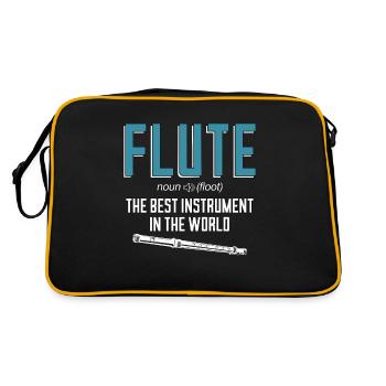 Flute The Best Instrument In Marching Band Flutist - Retro Tasche - Schwarz/Gold - Hinten