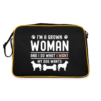 I am a grown woman and I do what I know. - Retro Bag - black/gold - Back