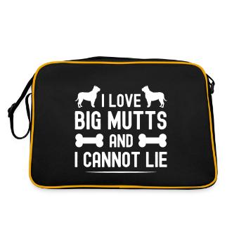 I love big mutts and I can't lie - Retro Bag - black/gold - Back