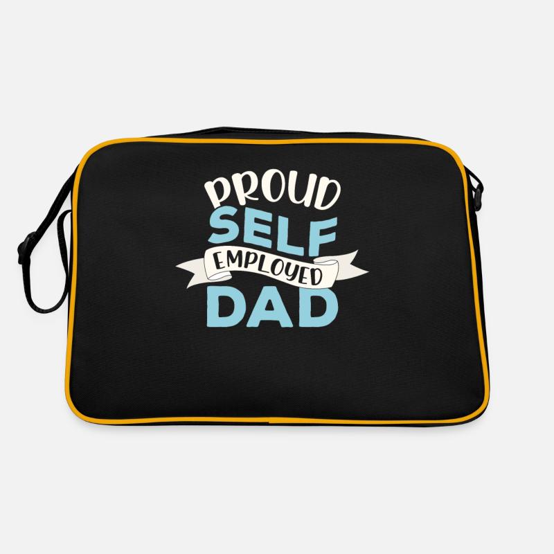 Stolzer Selbständiger Vater Selbstständig Retro Tasche