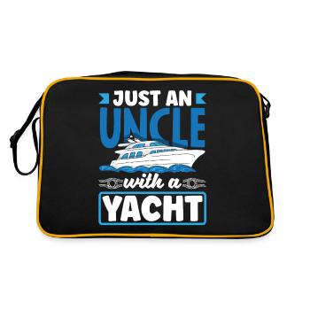 Just An Uncle With A Yacht for a Seaman Sailor - Retro Bag - black/gold - Back