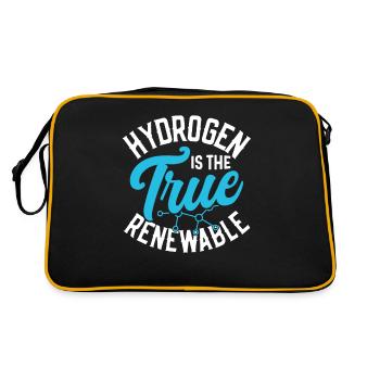 L’hydrogène est la véritable énergie renouvelable - Sac Retro - noir/or - Dos