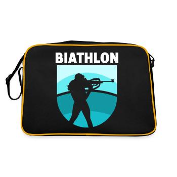 Biathlon Biathlon Biathlète Sport Biathlète - Sac Retro - noir/or - Dos
