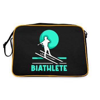 Biathlète Biathlète Biathlon Sport Biathlons - Sac Retro - noir/or - Dos