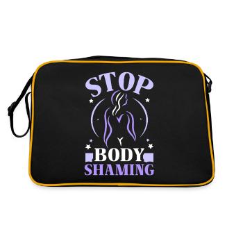 Plus de body shaming agaçant bodyshaming - Sac Retro - noir/or - Dos