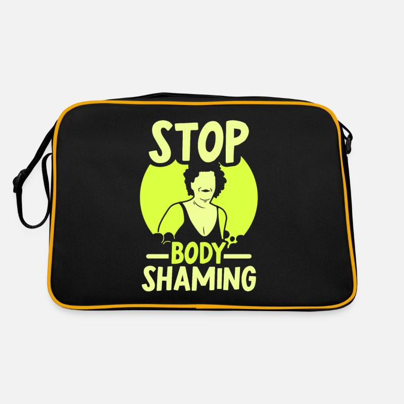 Schluss Mit Body Shaming Bodyshaming Ärgern Retro Tasche