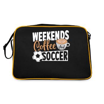 Week-ends café et soccer - Sac Retro - noir/or - Dos