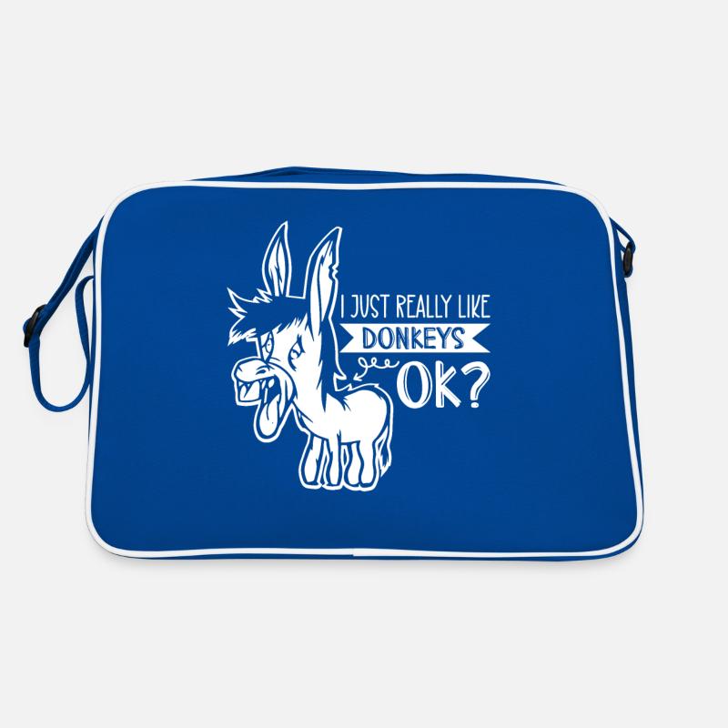Ich Mag Esel Einfach Sehr Tier Bauernhof Süß Retro Tasche