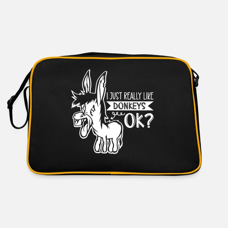 Ich Mag Esel Einfach Sehr Tier Bauernhof Süß Retro Tasche