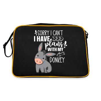 Est-ce que je ne peux pas avoir des plans avec mon âne mignon - Sac Retro - noir/or - Dos