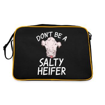Cow Gift Cow Lover Farmer Gift - Sac Retro - noir/or - Dos