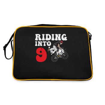 Riding Into 9 BMX Racing Bike 9 Year Old 9th - Retro Bag - black/gold - Back