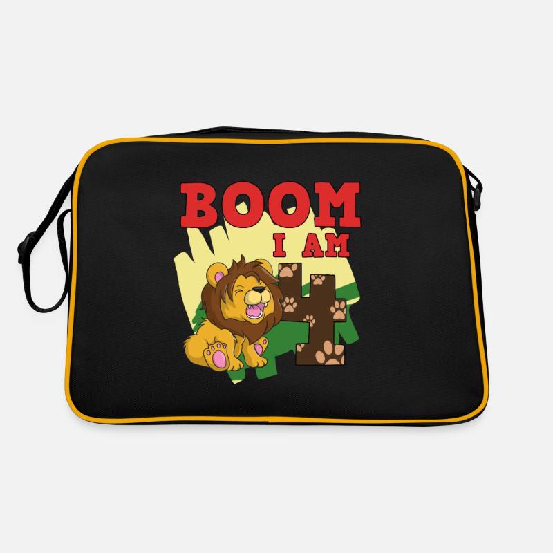 4. Geburtstag Retro Tasche
