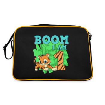 1st birthday - Retro Bag - black/gold - Back