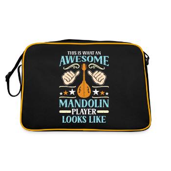 Mandoline C’est ce qu’une musique Bluegrass géniale - Sac Retro - noir/or - Dos
