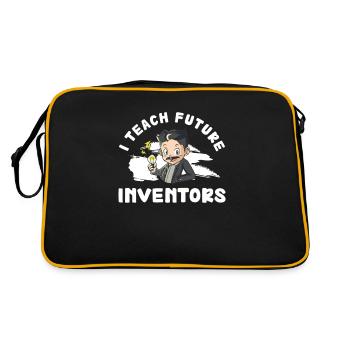C’est drôle, j’enseigne aux futurs inventeurs pour - Sac Retro - noir/or - Dos