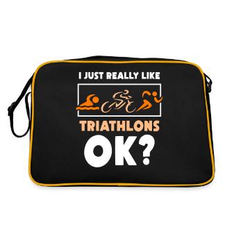 J’aime beaucoup les triathlons sport triathlon - Sac Retro - noir/or - Dos