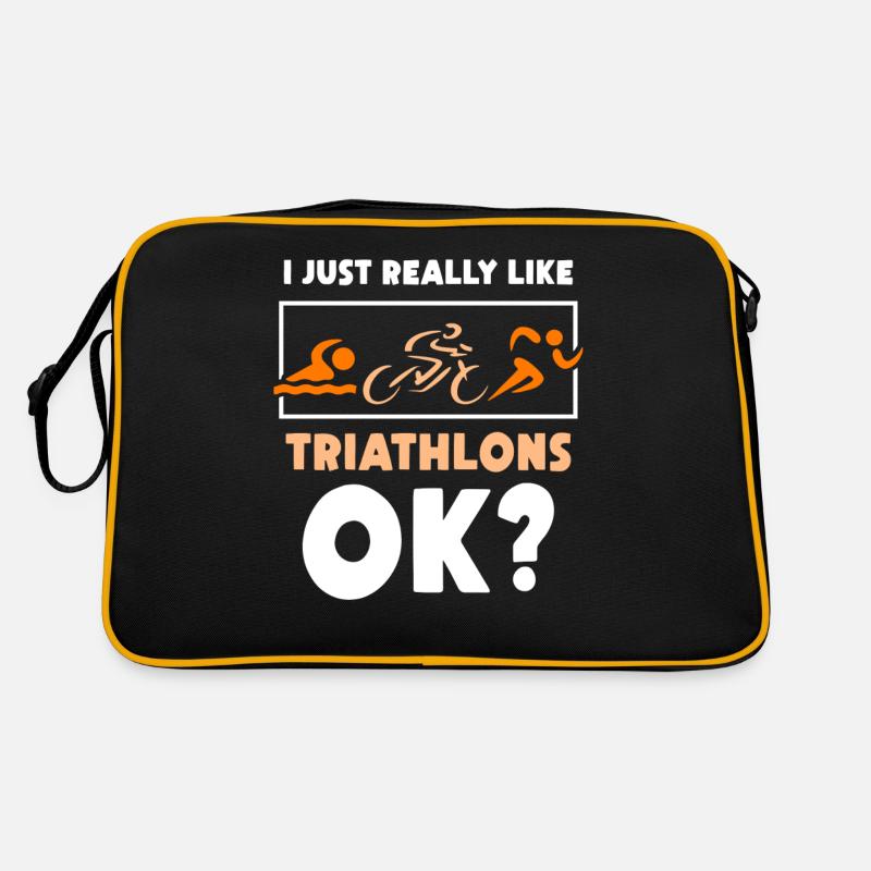 Ich Mag Triathlons Einfach Sehr Triathlon Sport Retro Tasche