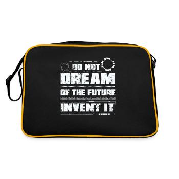 Cool Do Not Dream Of The Future Invent It A Future - Retro Bag - black/gold - Back
