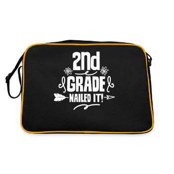 Second Class Direct Hit Teacher Second Grader - Retro Bag - black/gold - Back