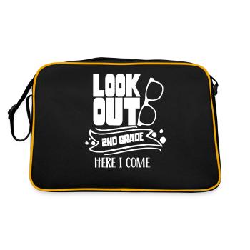 Attention second grade I come second grader - Retro Bag - black/gold - Back