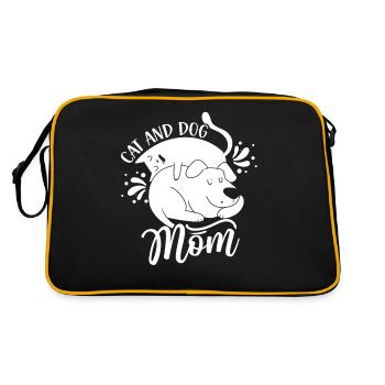 Chat et chien Maman Amants Chats Chiens - Sac Retro - noir/or - Dos