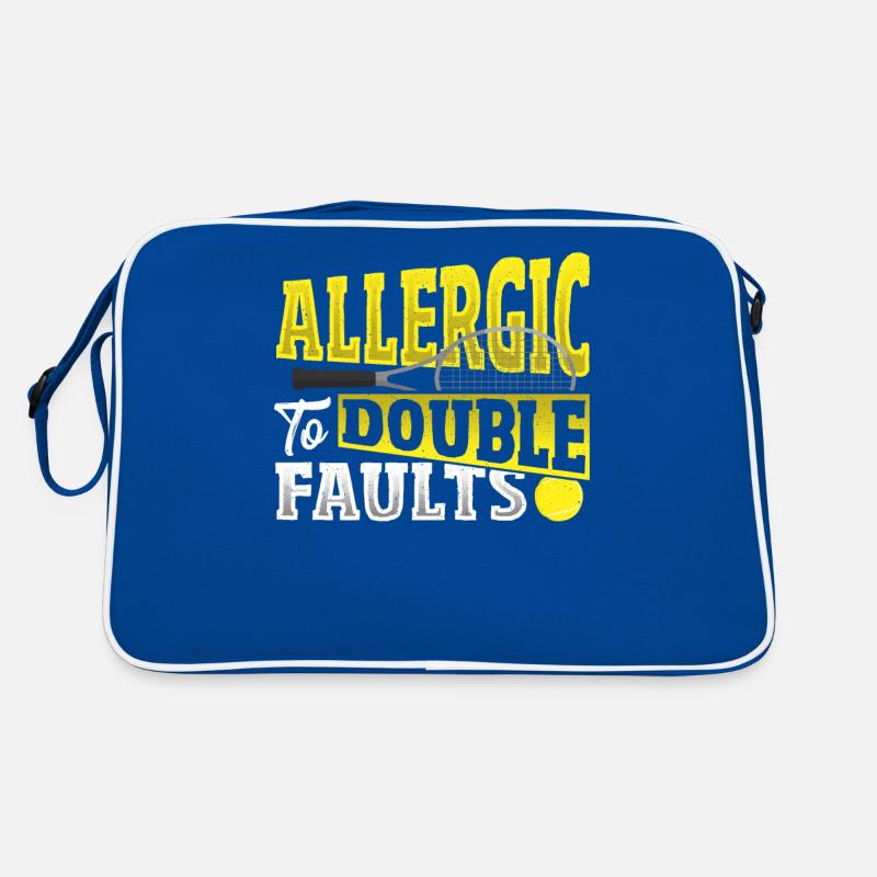 Allergic To Double Faults Tennis Player Retro Tasche